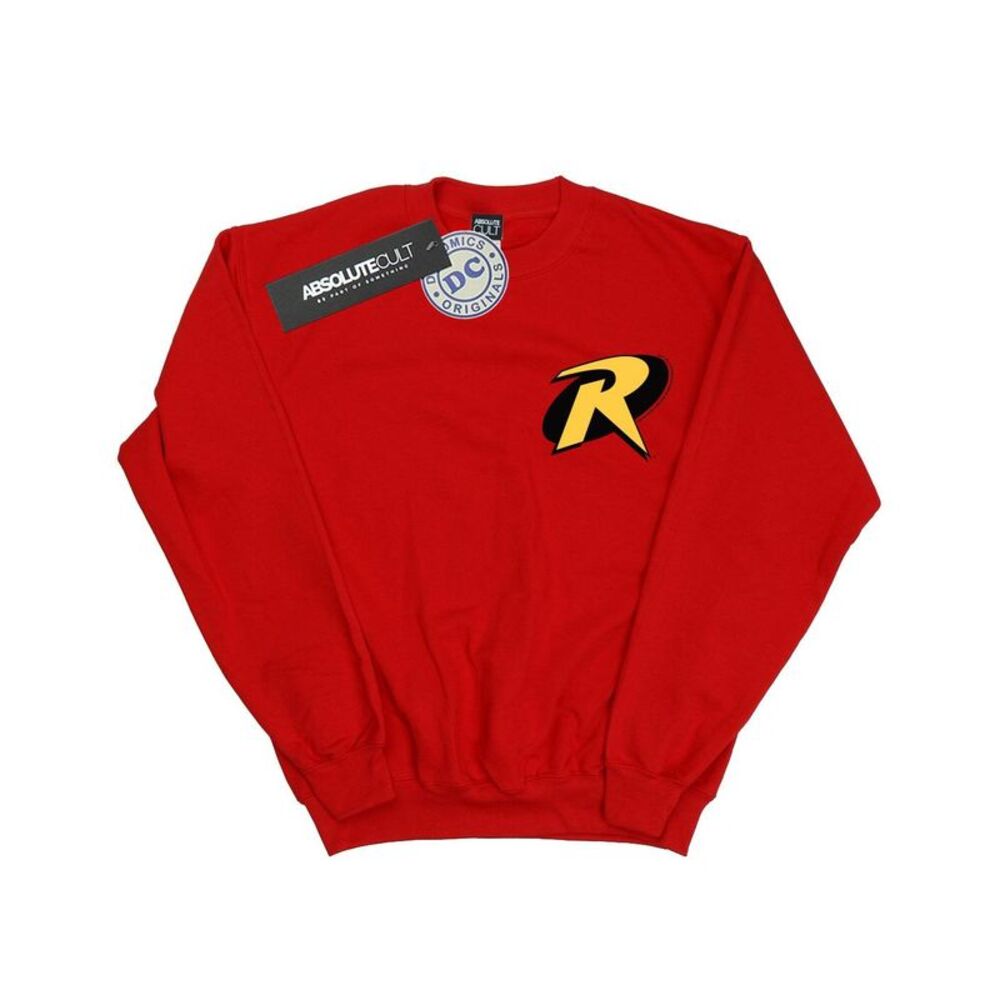 DC Comics Mens Batman Robin Logo Sweatshirt / Red